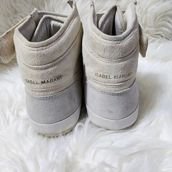Isabel Marant Étoile Cream and Gray Sneakers - Picture 2 of 8